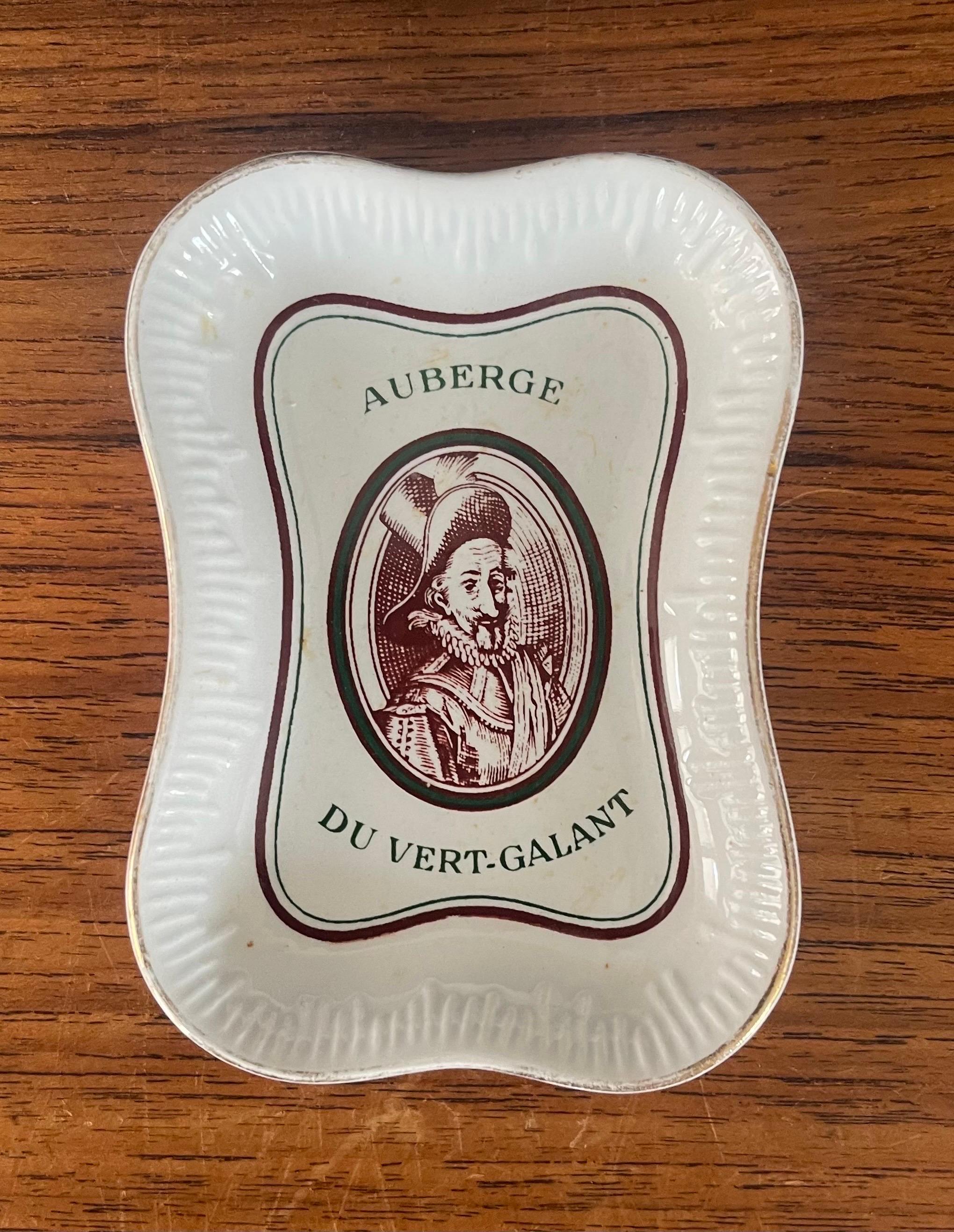 Collection of Six Vintage European Hotel Ashtrays 5