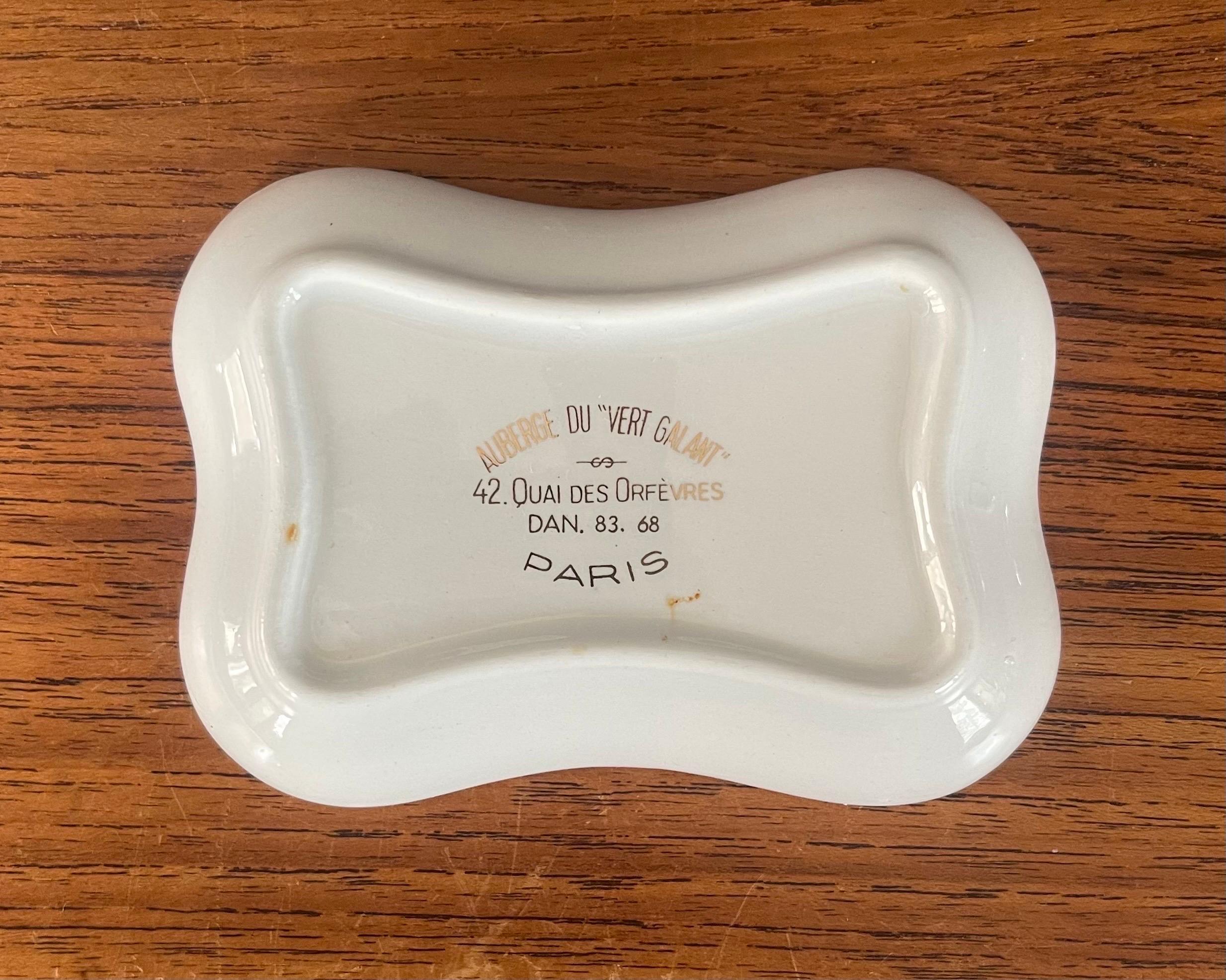 Collection of Six Vintage European Hotel Ashtrays 6