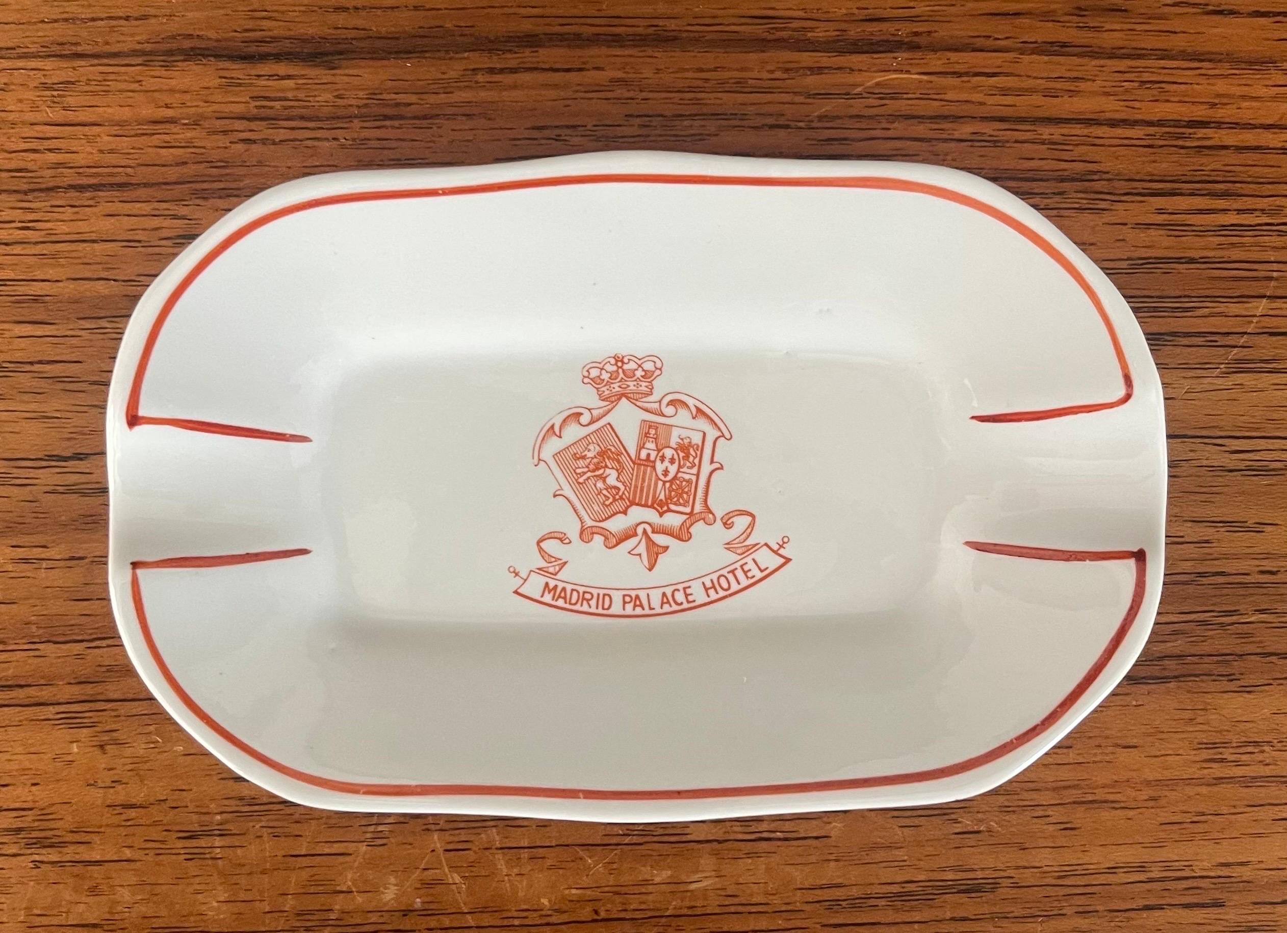 Collection of Six Vintage European Hotel Ashtrays 9