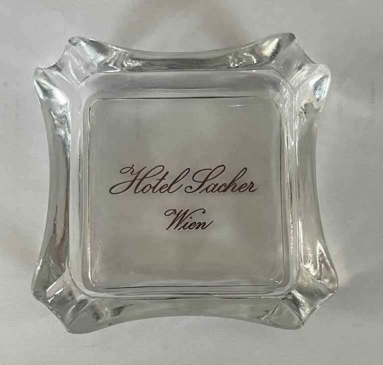 Collection of Six Vintage European Hotel Ashtrays For Sale at 1stDibs