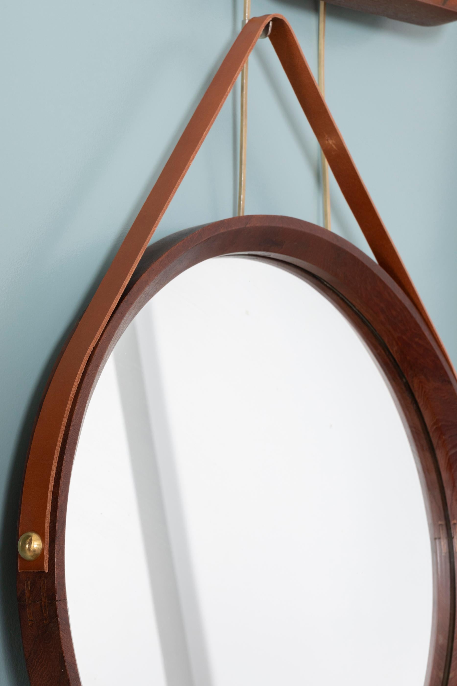 Collection of Six Walnut Mirrors, Italy, 1960 In Good Condition In Paris, Ile-de-France