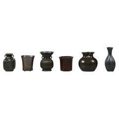 Collection of Small Diskometal Vases by Just Andersen, 1920-30s, Denmark