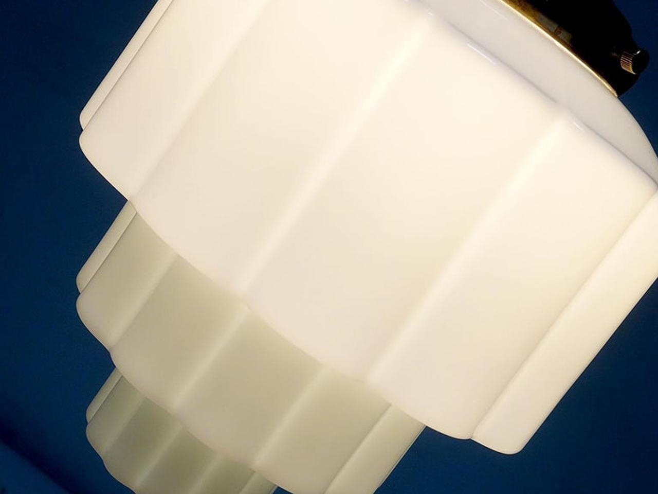 milk glass chandelier