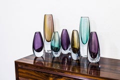 Collection of Sommerso Vases by Gunnar Nylund, Sweden, 1950s