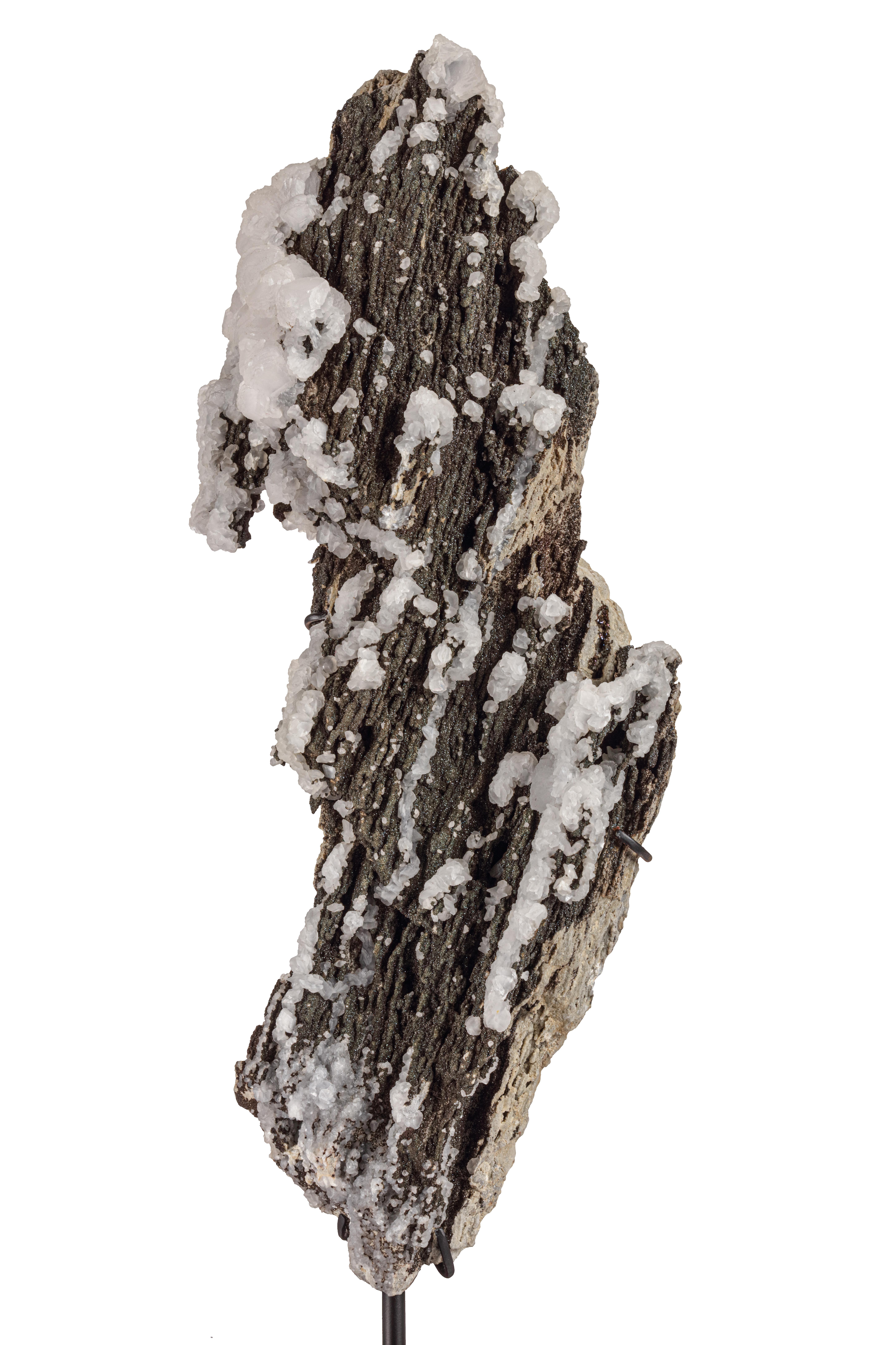 Balkan Collection of Splendid Mineral Specimens Naturally Formed as Snowy Mountains For Sale