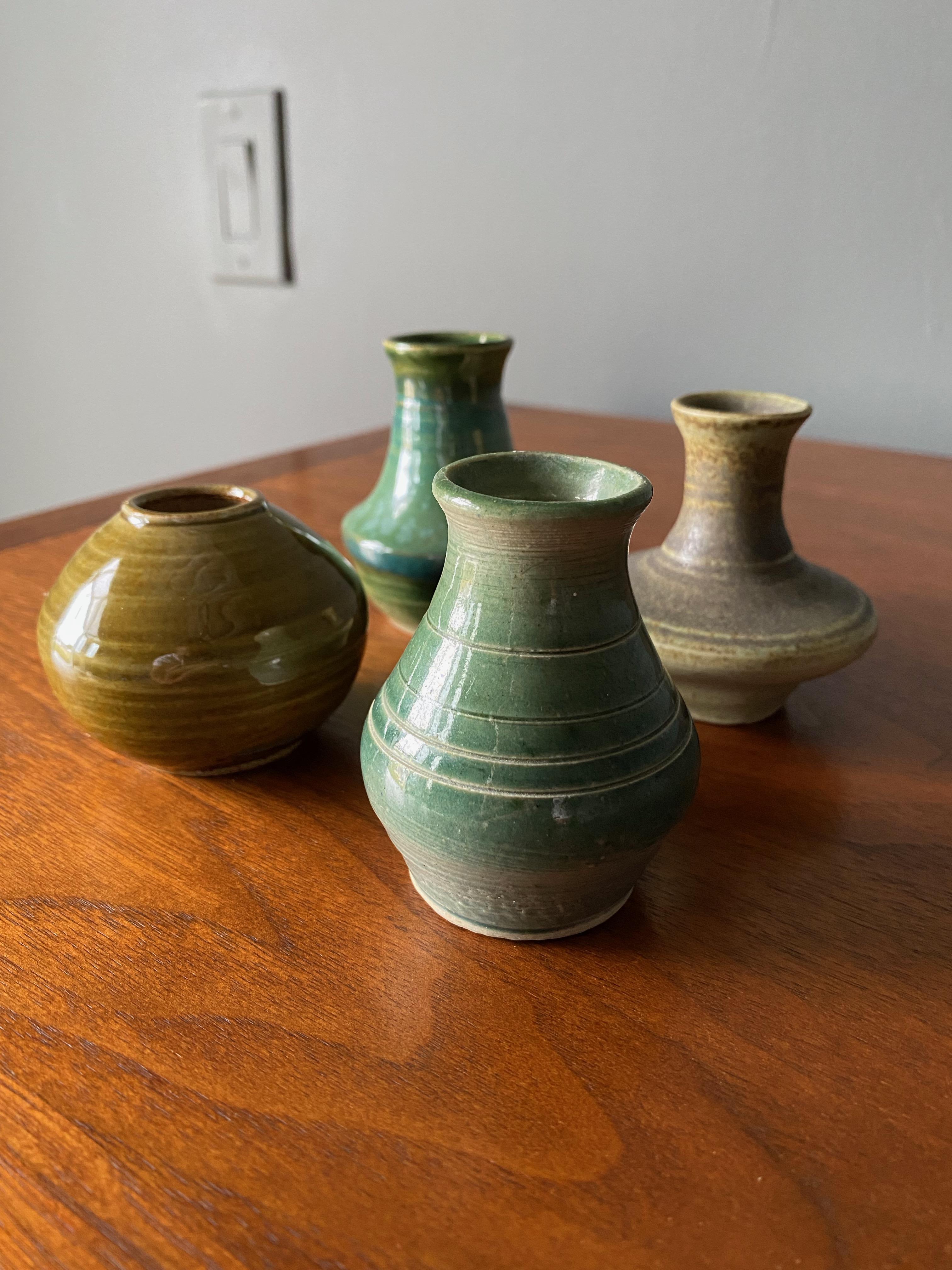 Collection of Studio Pottery Signed Weed Pots, circa 1980 For Sale 1