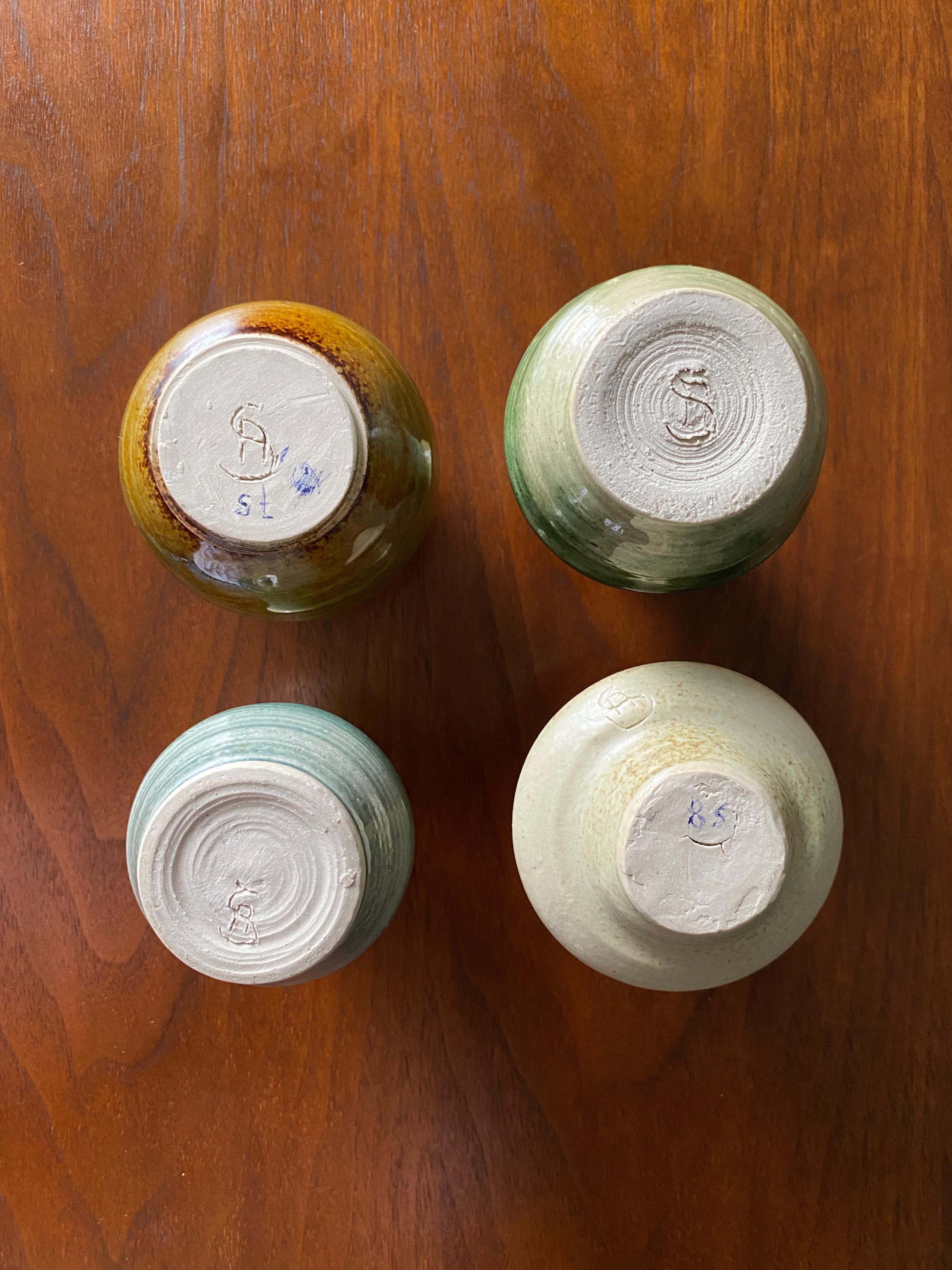 Collezione di vasi per erbacce firmati Studio Pottery, circa 1980 in vendita 5