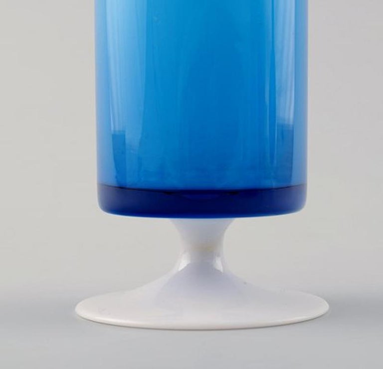 Collection of Swedish Art Glass, Five Turquoise Vases in Modern Design