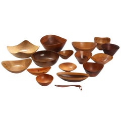 Collection of Teak Bowls