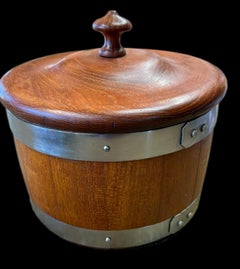 Collection of Teak bowls, Lidded Barrel and piece of sculpture