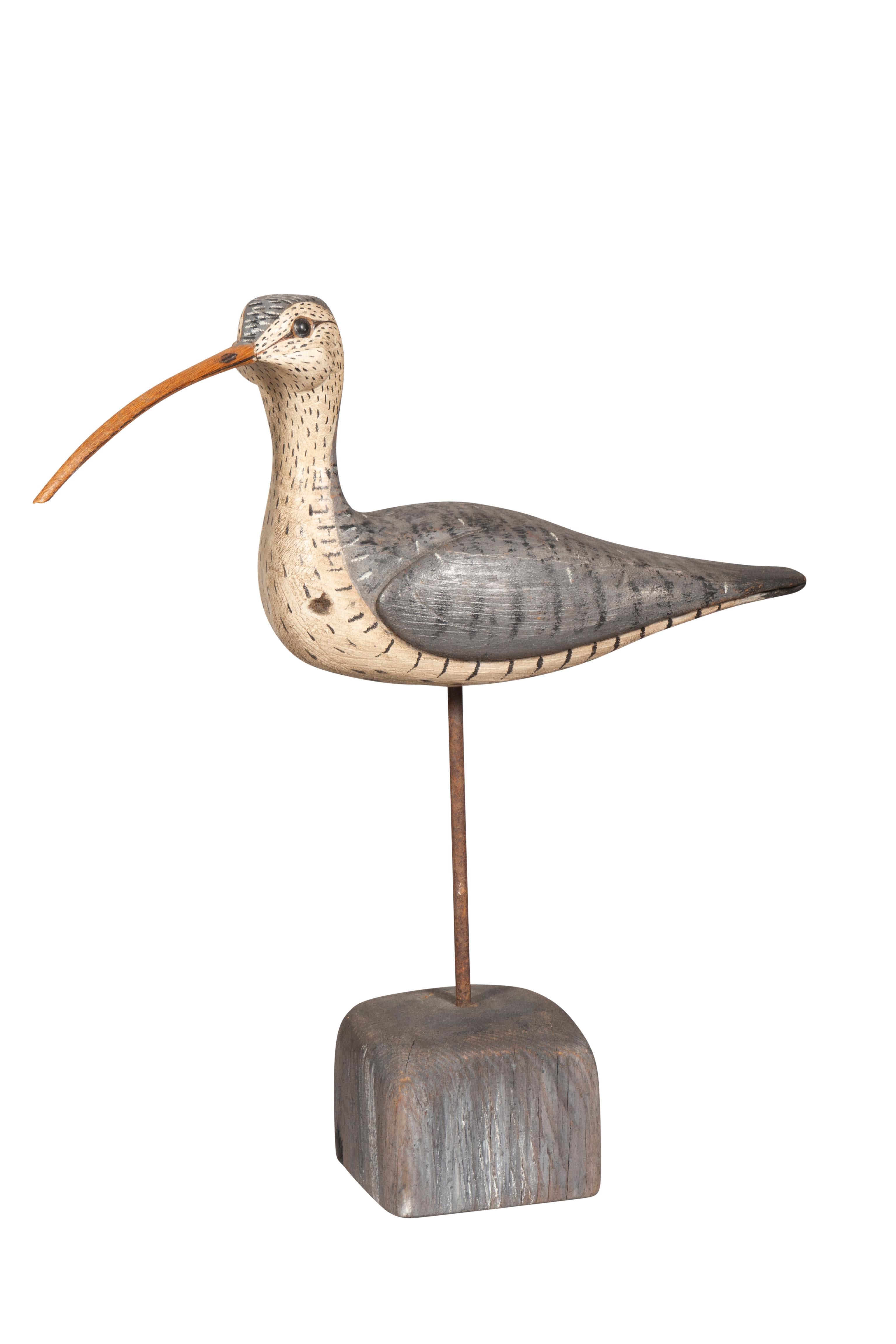 Kollektion von zehn geschnitzten Shore-Vogeln von William E Kirkpatrick (amerikanisch)