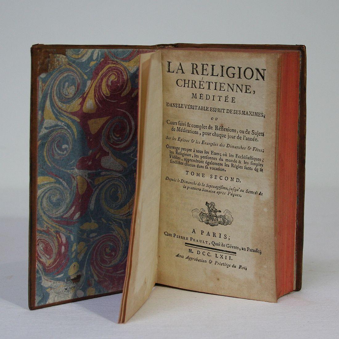 Collection of Ten French 18th Century Leather Books 7