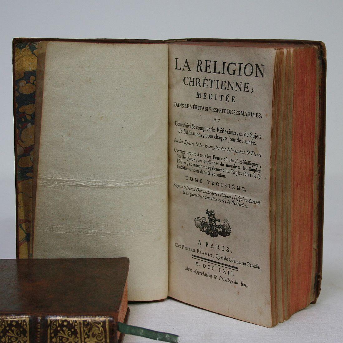 Collection of Ten French 18th Century Leather Books 12