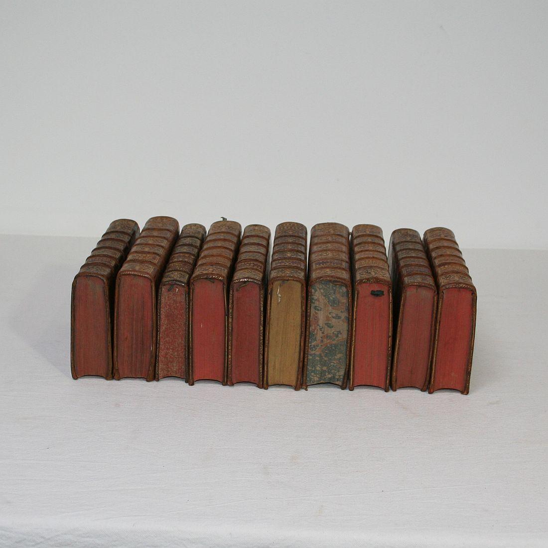 Collection of Ten French 18th Century Leather Books 2