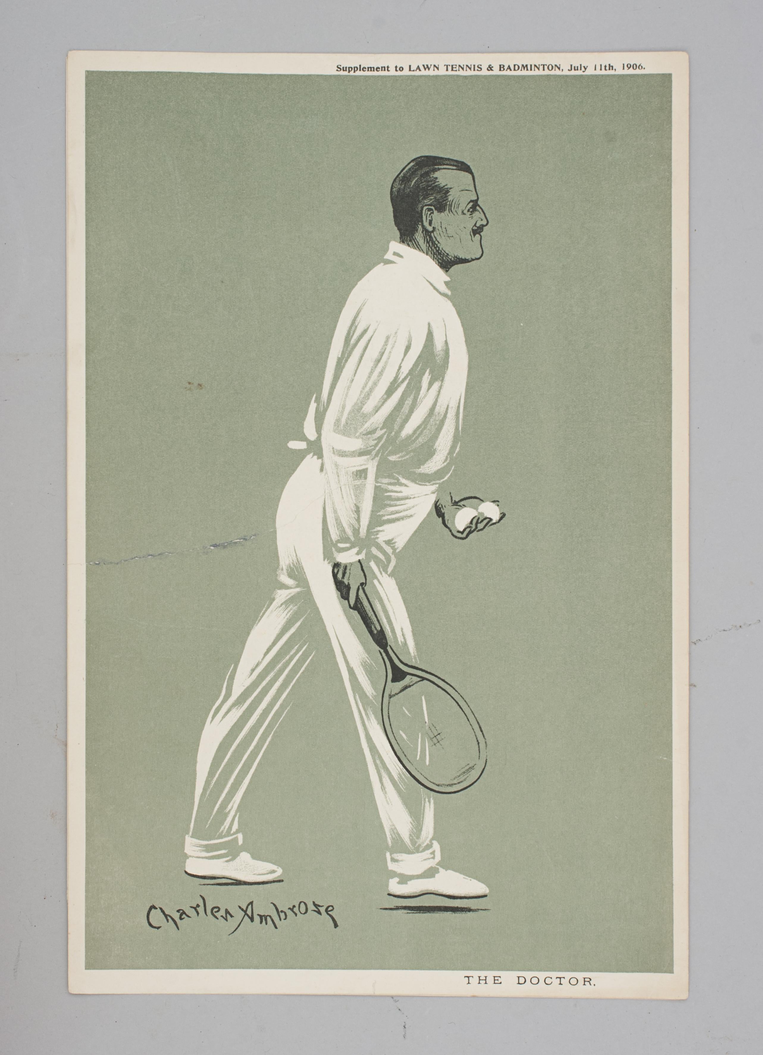 British Collection of Ten Tennis Prints by Charles Ambrose For Sale