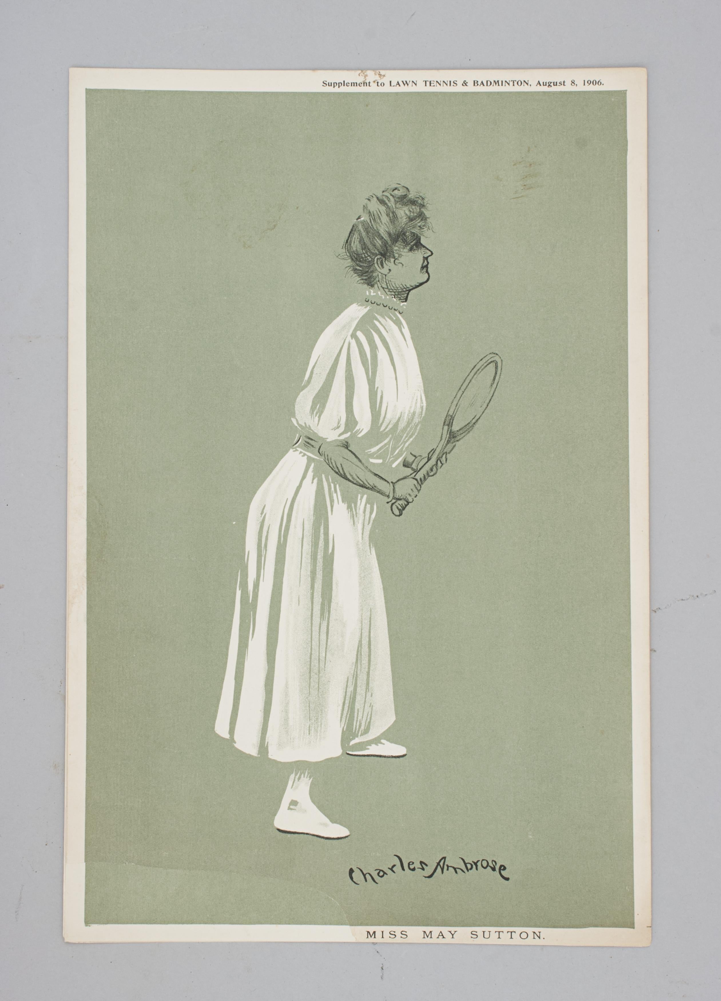 Collection of Ten Tennis Prints by Charles Ambrose For Sale 1