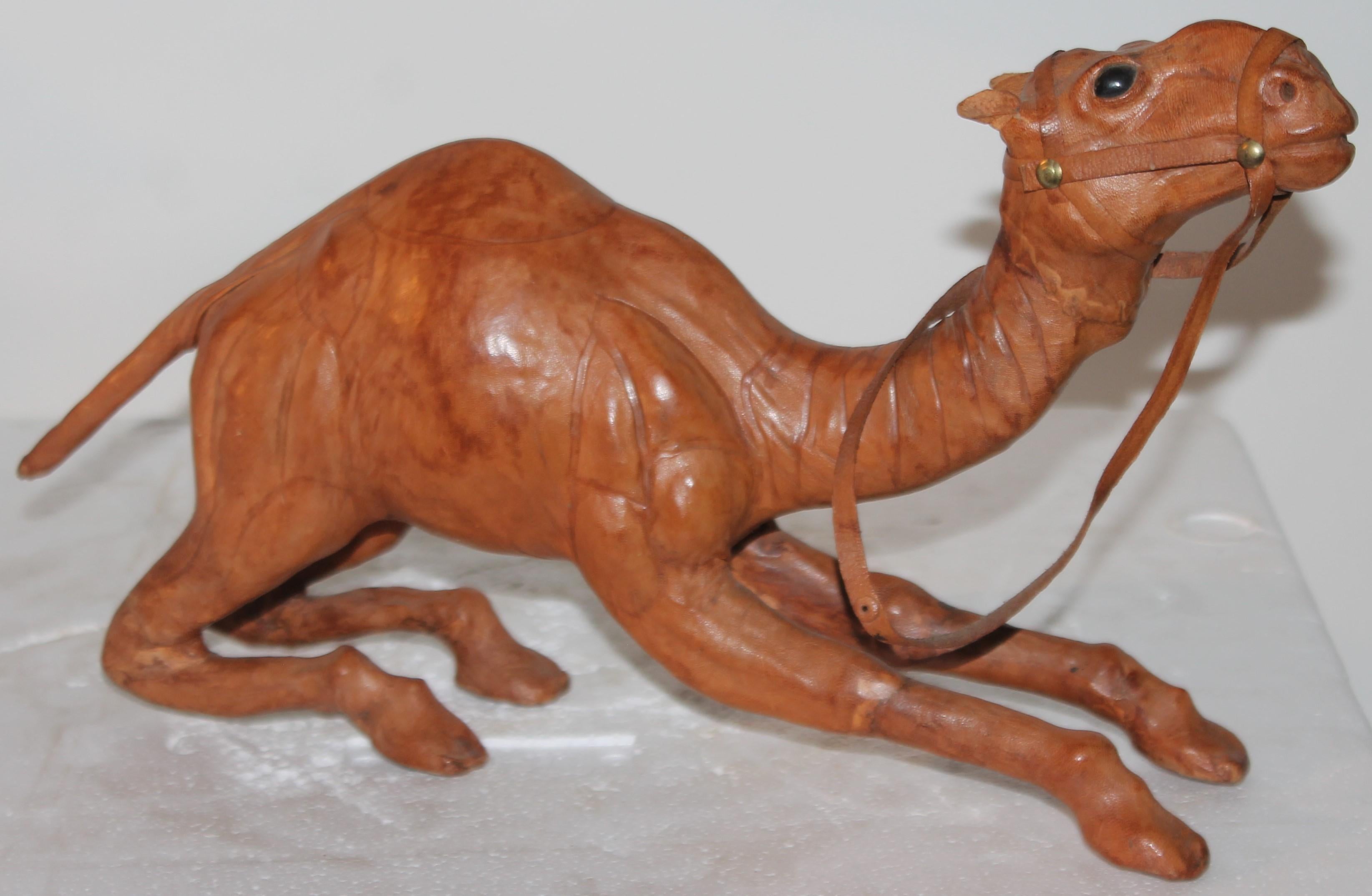 leather camel figurine