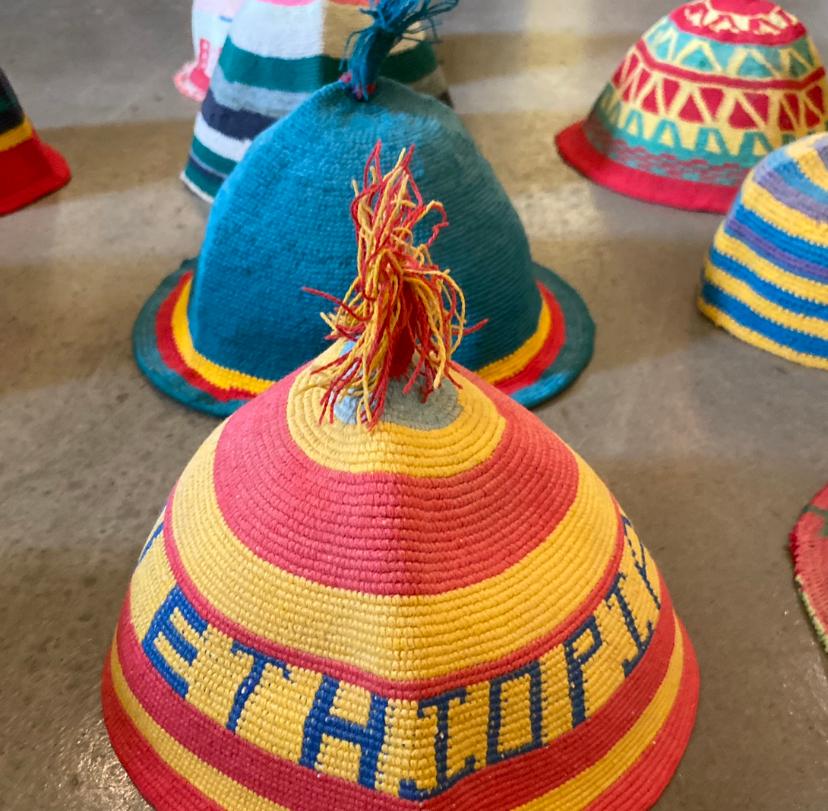 Tribal Collection of Thirteen Traditional Dorze Hats,  Ethiopia