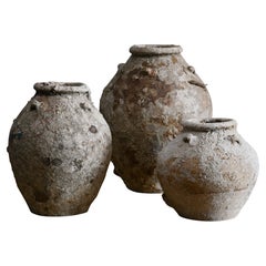Collezione di tre vasi da naufragio cinesi del XVI secolo