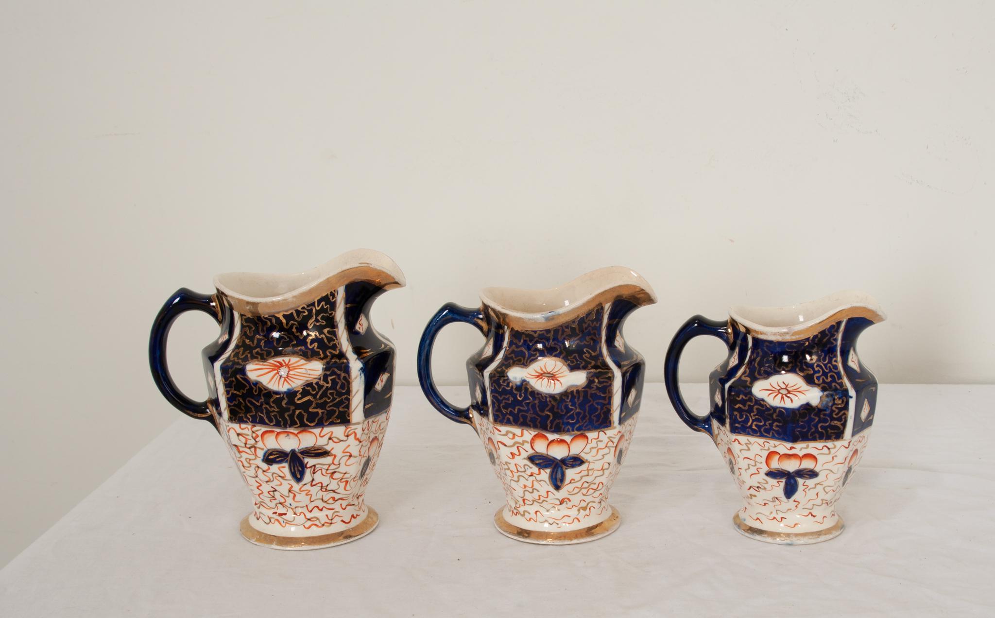 Collection of Three 19th Century Aesthetic Movement Pitchers For Sale 2