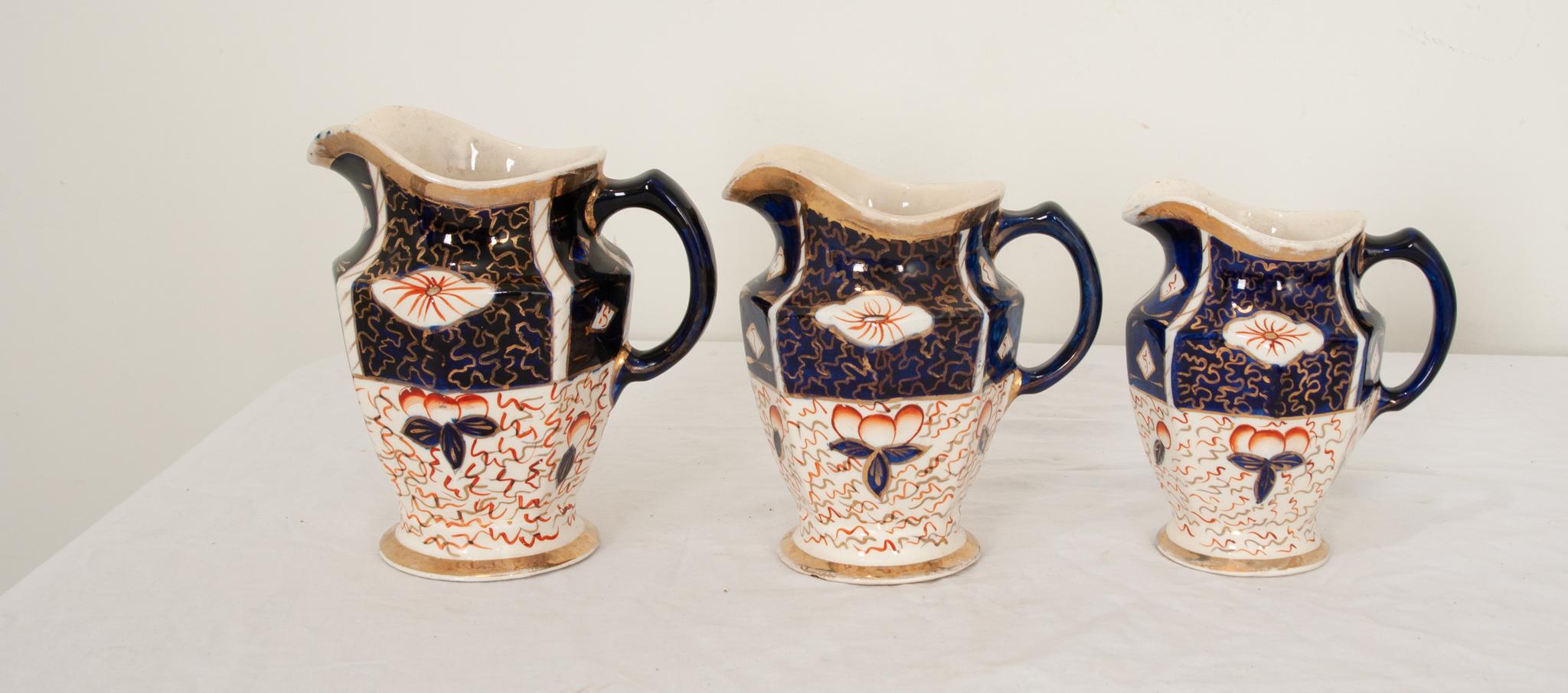 Collection of Three 19th Century Aesthetic Movement Pitchers For Sale 3
