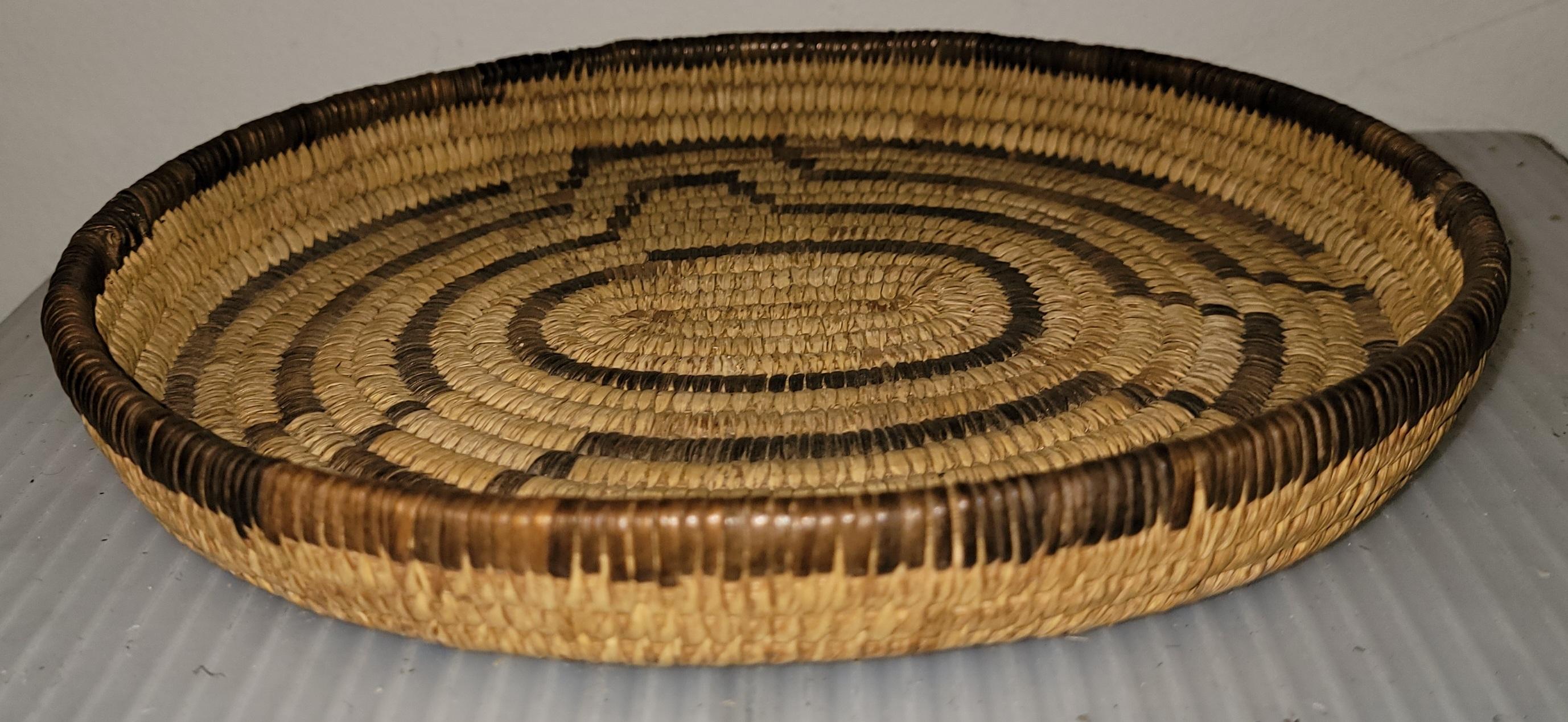Collection of Three  American Indian Geometric Baskets -3 For Sale 4