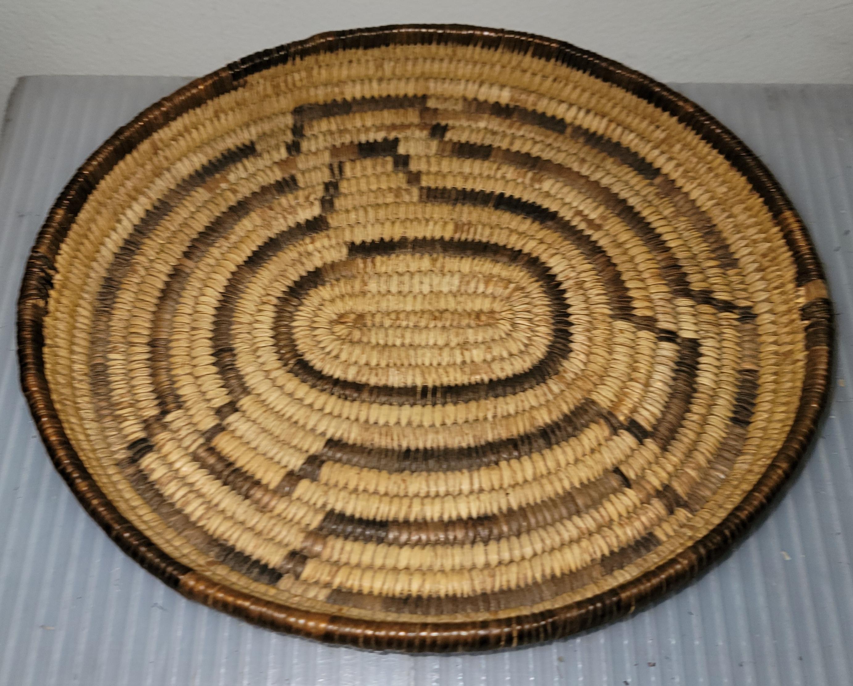 Collection of Three  American Indian Geometric Baskets -3 For Sale 5