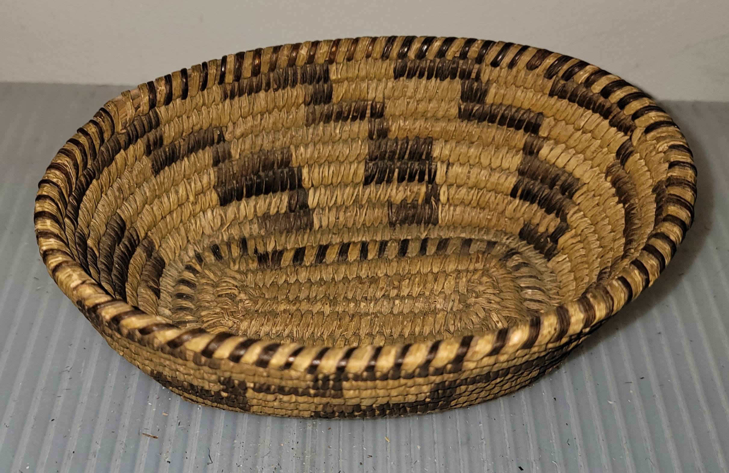 Adirondack Collection of Three  American Indian Geometric Baskets -3 For Sale