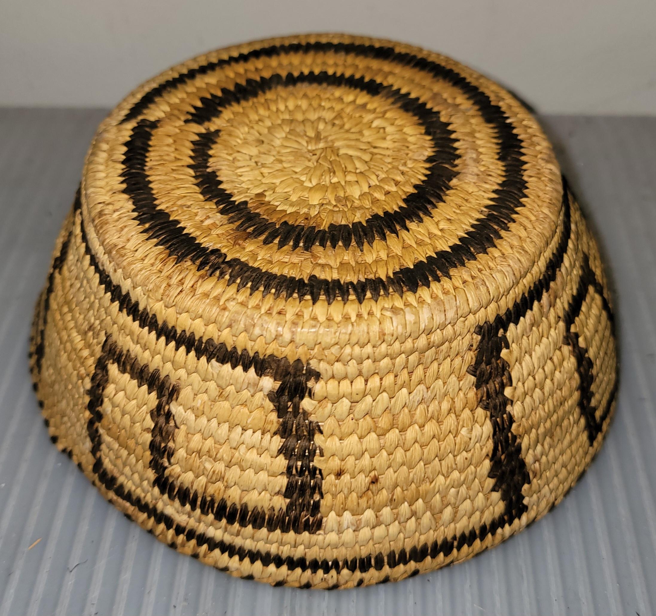 Collection of Three  American Indian Geometric Baskets -3 For Sale 1