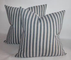 Collection of Three Antique Ticking Pillows, 3