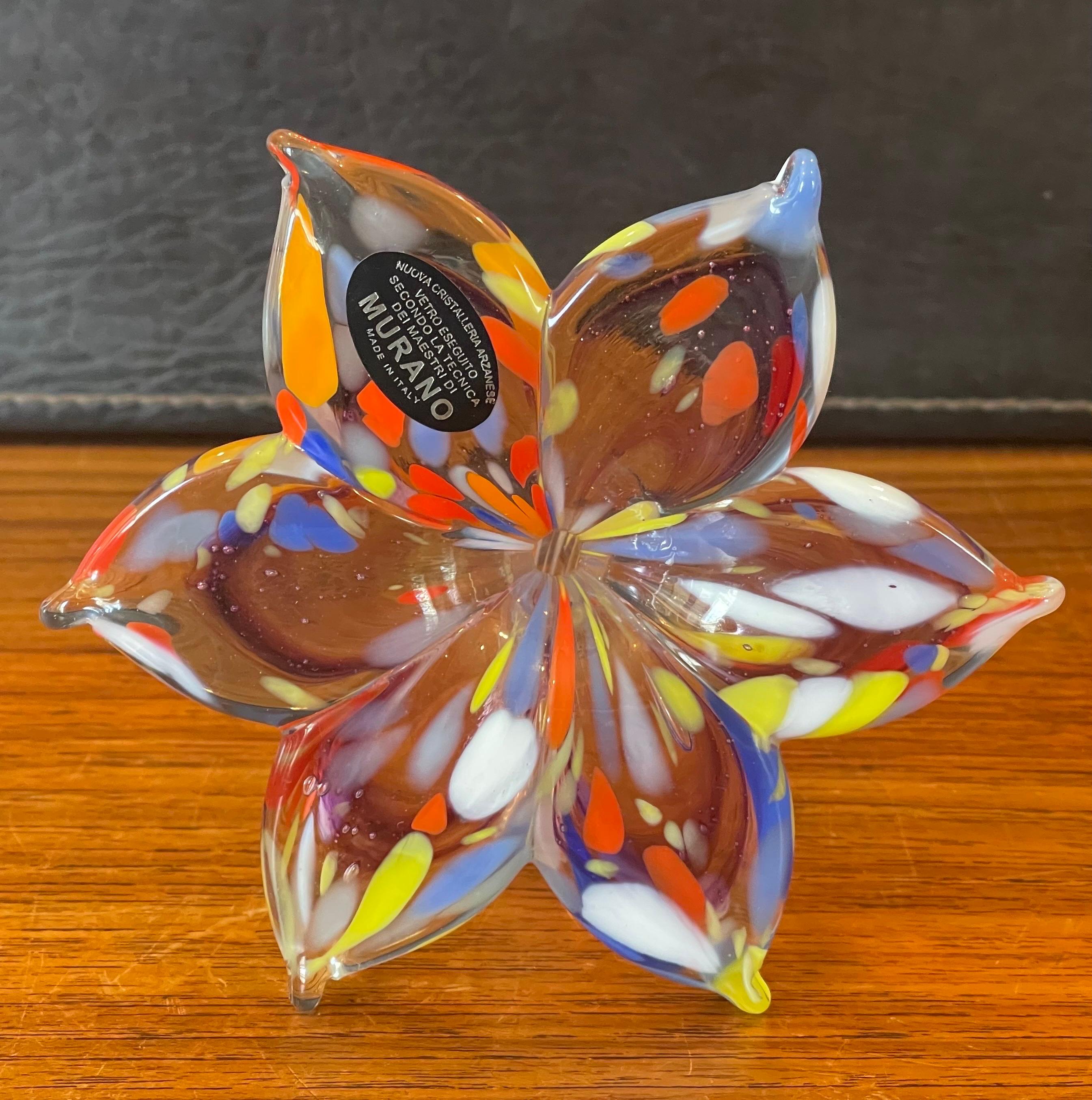 Collection of Three Art Glass Flower Sculptures by Murano Glass 4