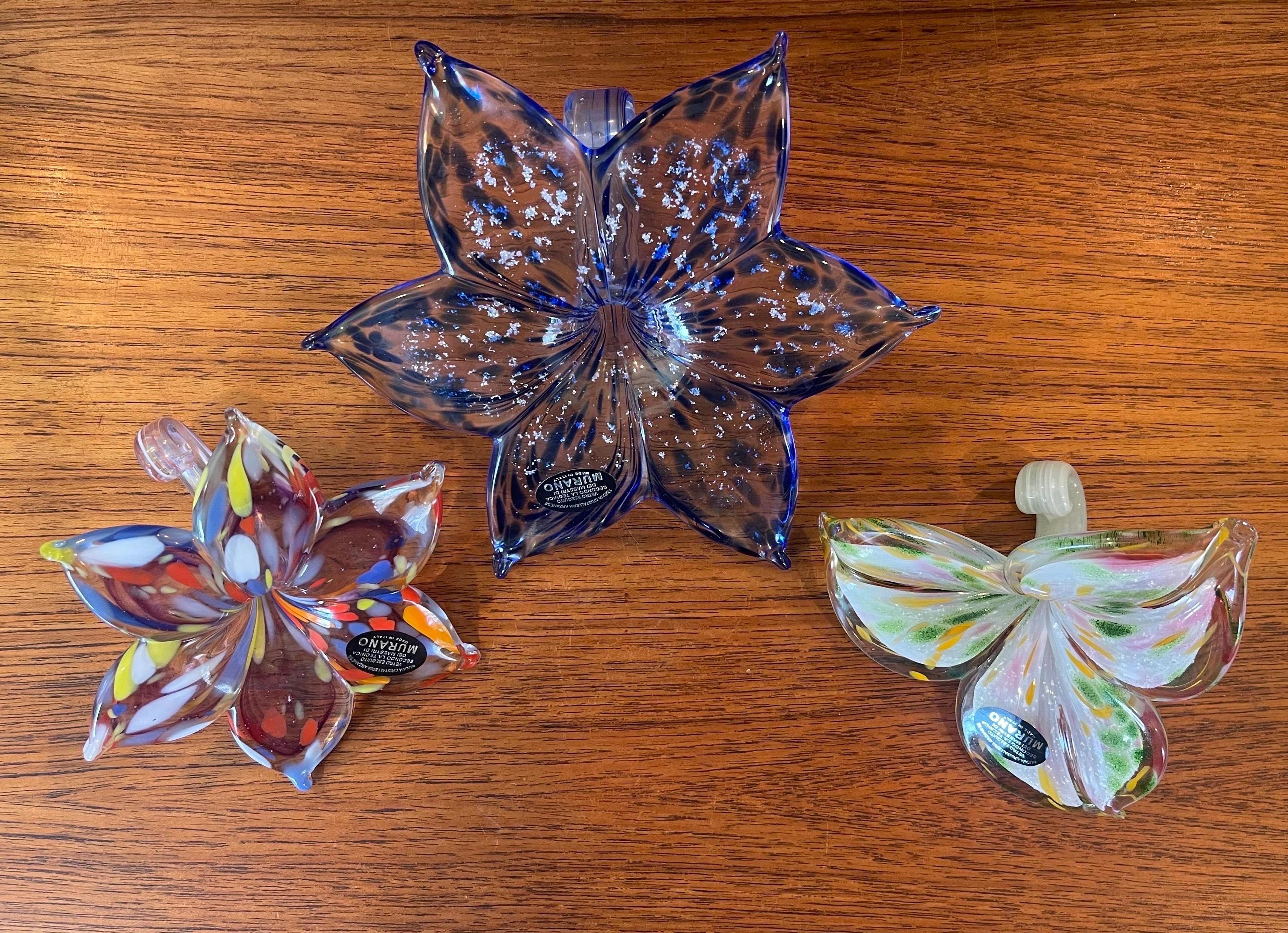 murano glass flowers with stems