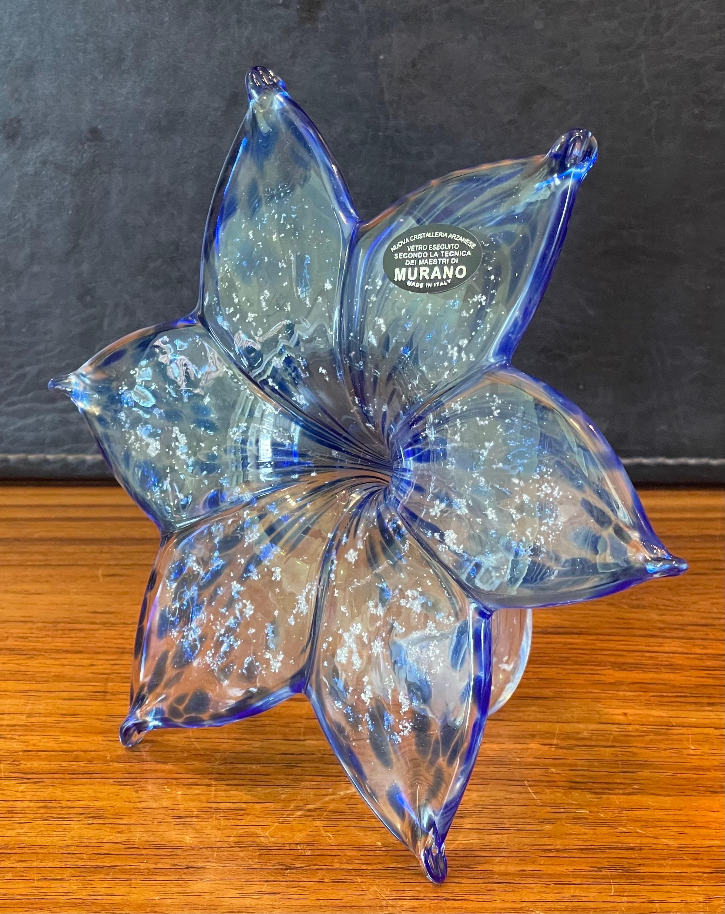 Italian Collection of Three Art Glass Flower Sculptures by Murano Glass For Sale