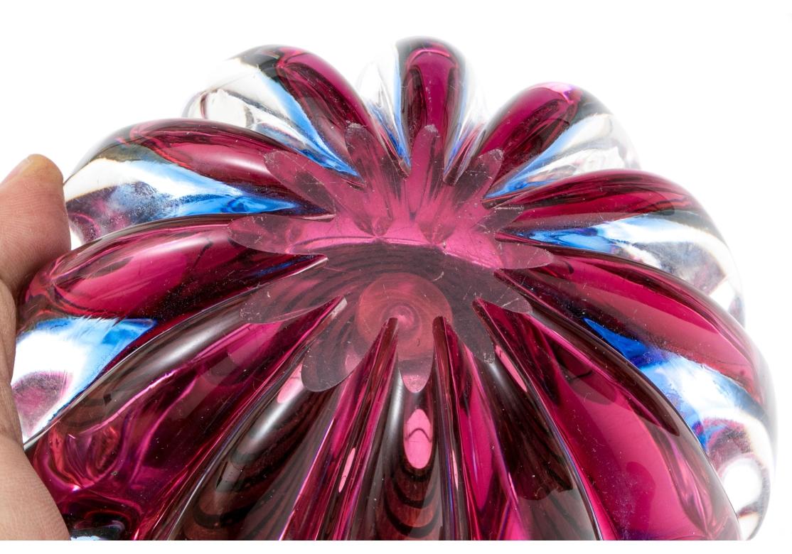 Collection Of Three Colorful Luxury Glass Inkwells For Sale 9