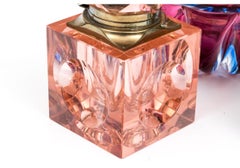 Collection Of Three Colorful Luxury Glass Inkwells