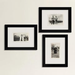 Collezione di tre fotografie di soldati americani con cornice