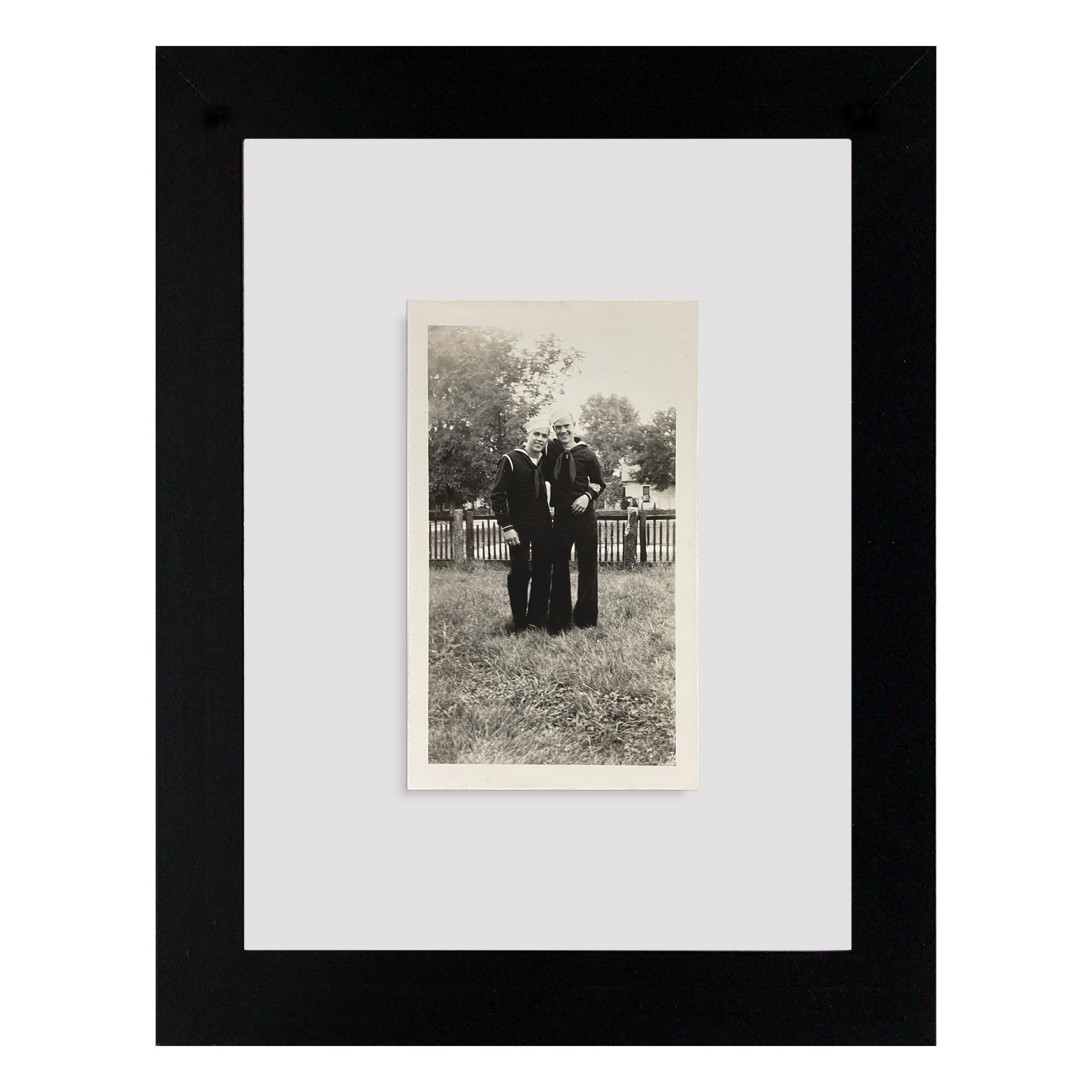 Paper Collection of Three Framed American Solider Photographs For Sale