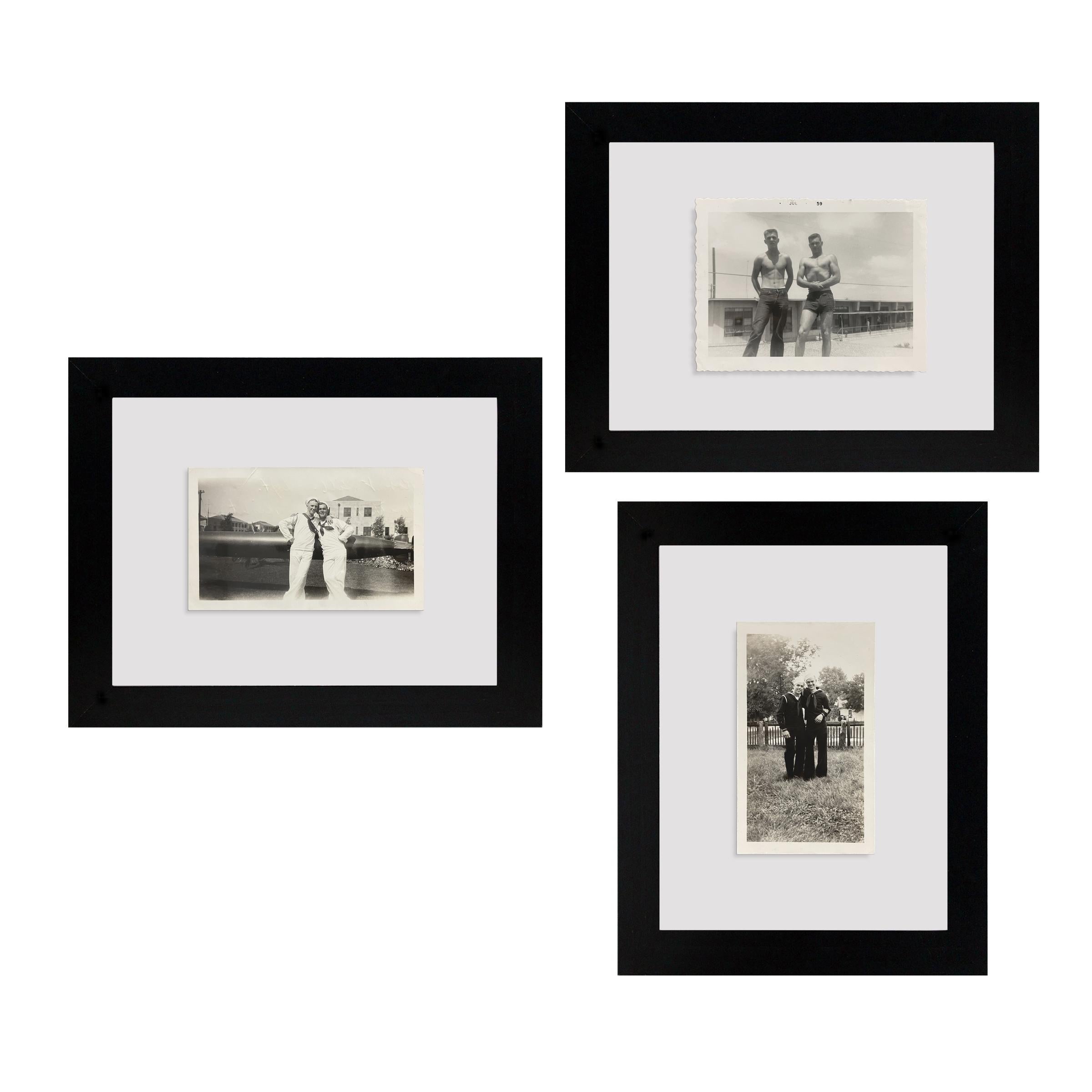 Collection of Three Framed American Solider Photographs For Sale