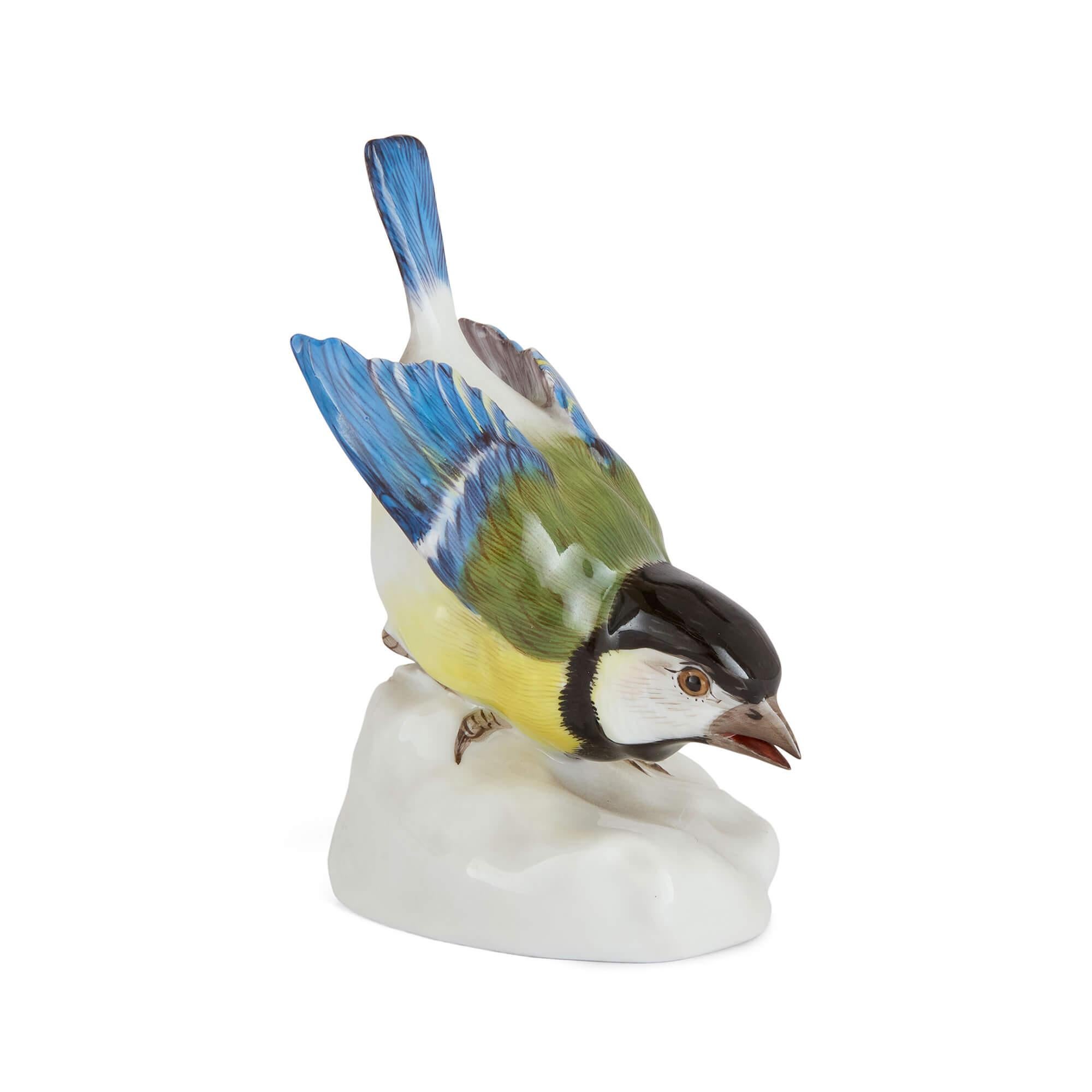 XX secolo Collection'S di tre figure di uccelli in porcellana tedesca di Meissen in vendita