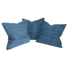 Antique Collection of Three Homespun Linen Pillows