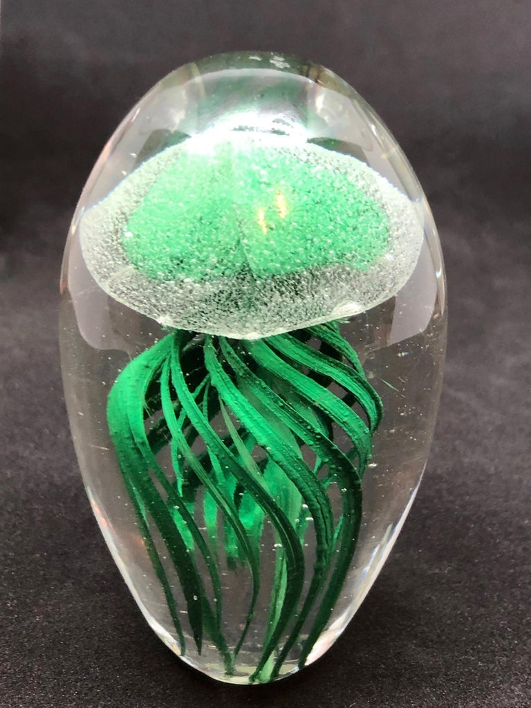 Collection of Three Jelly Fish Murano Italian Art Glass Aquarium