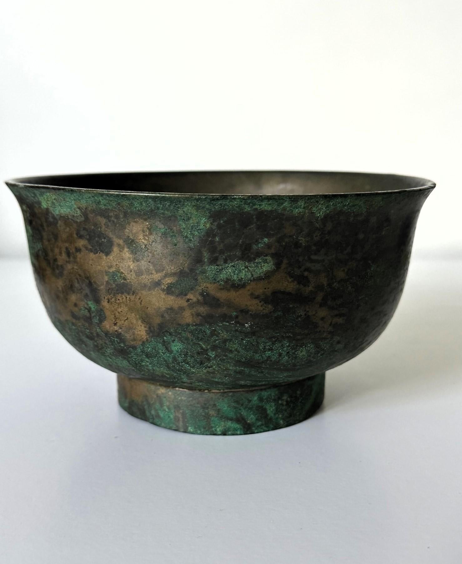 18th Century and Earlier Collection of Three Korean Antique Bronze Bowls For Sale