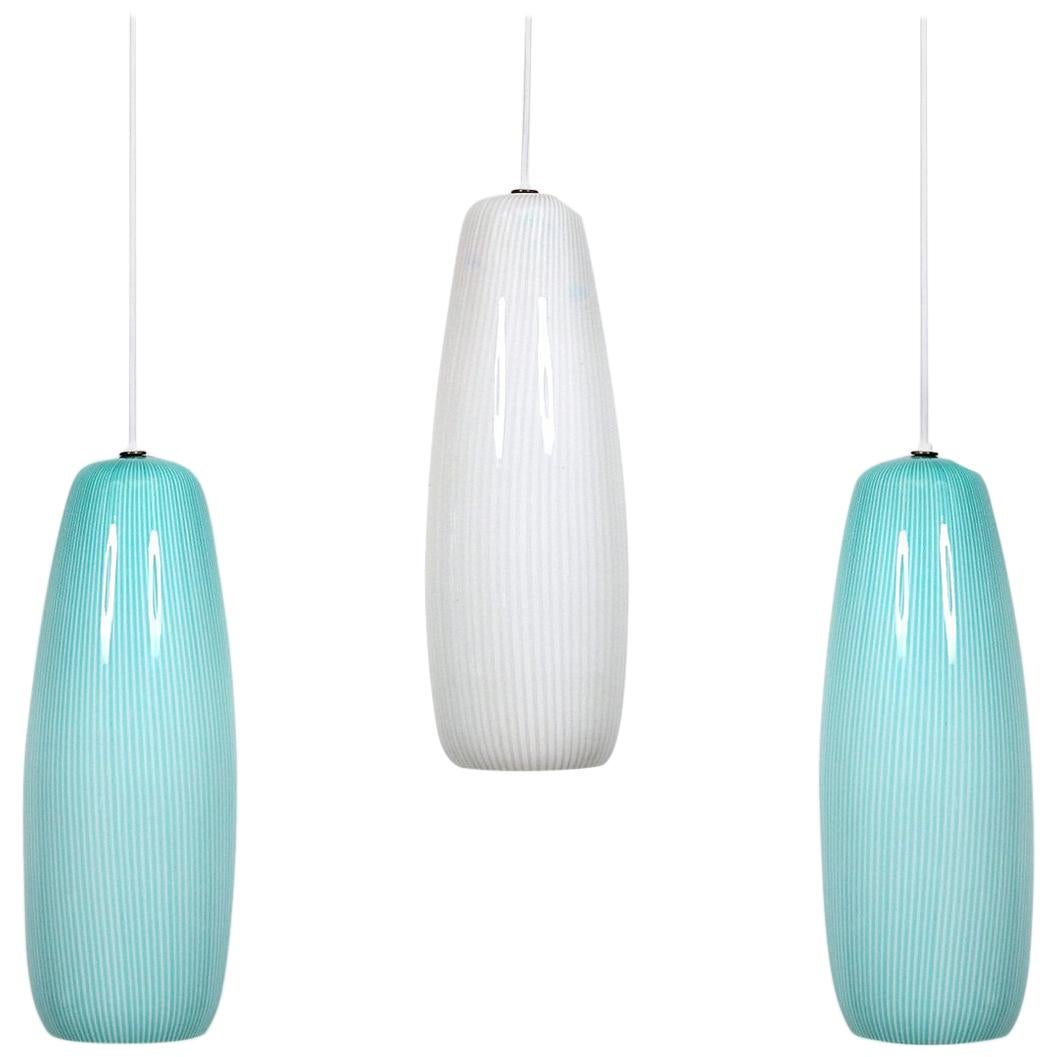 Collection of Three Large Pendants by Venini