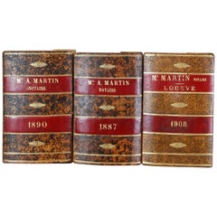 Collection of Three Leather Bound False Books