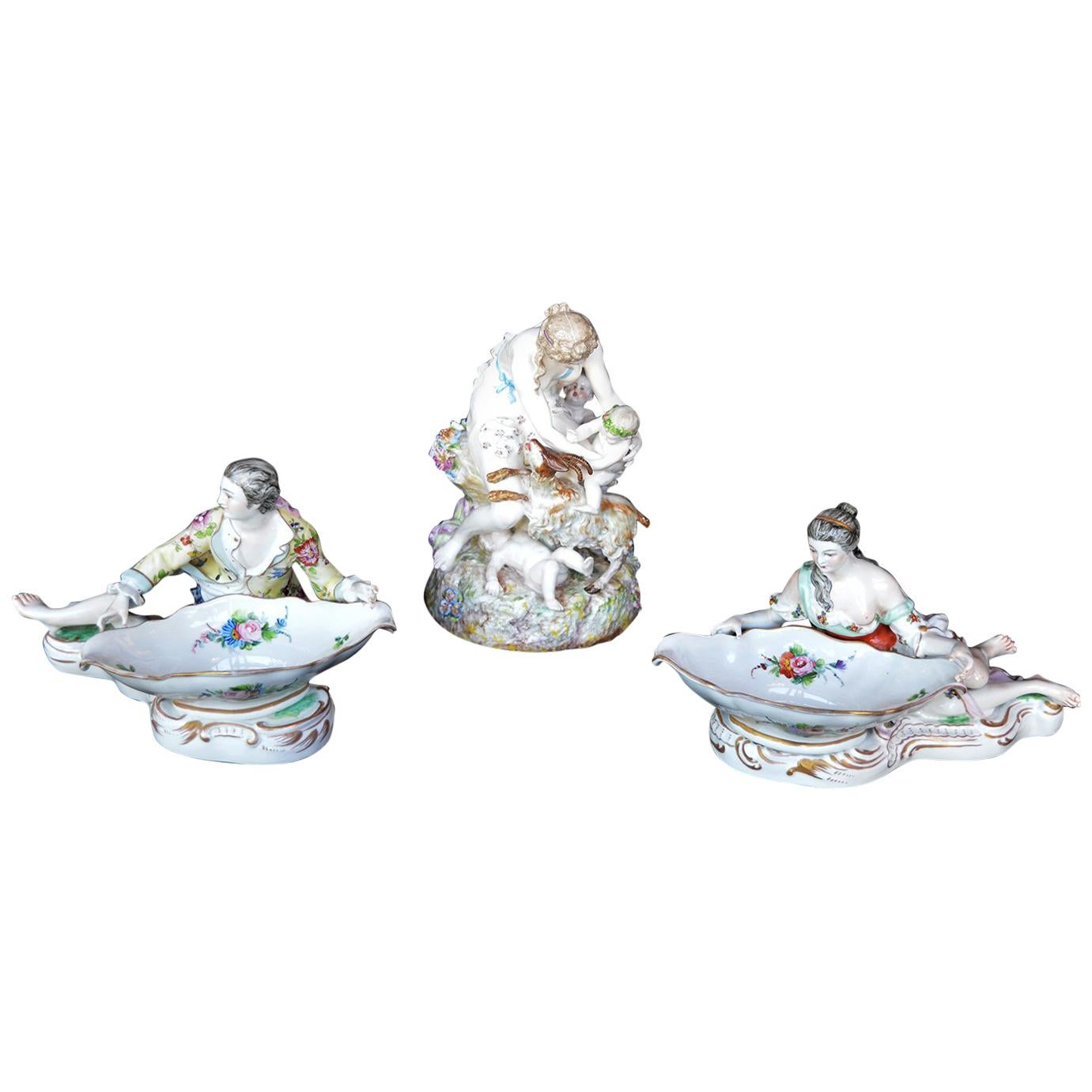 Collection of Three Meissen Figures For Sale