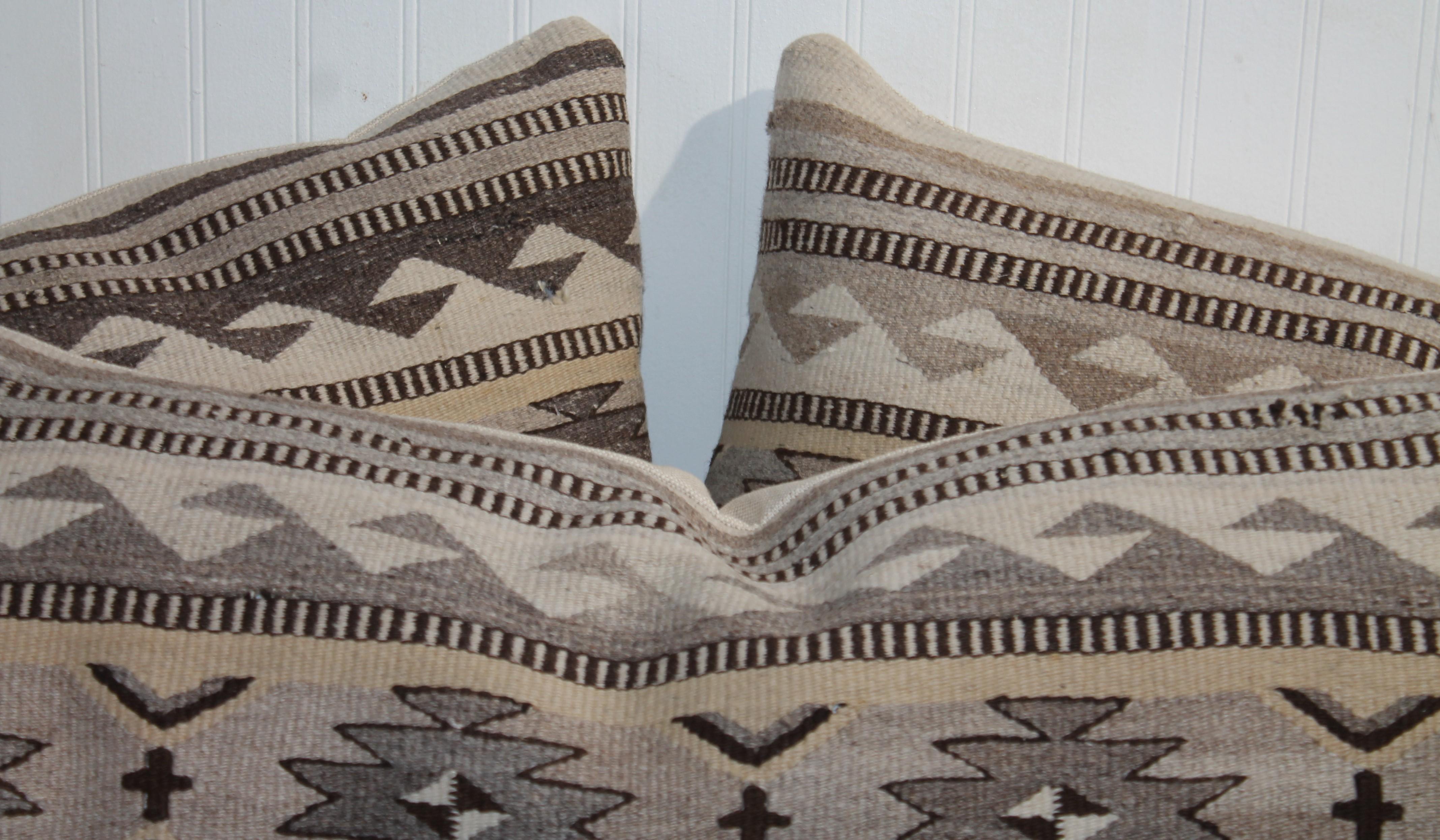 American Collection of Three Mexican Indian Weaving Geometric Pillows -3 For Sale