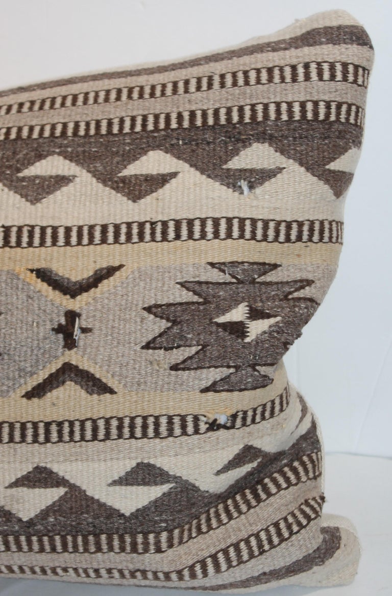 20th Century Collection of Three Mexican Indian Weaving Geometric Pillows -3 For Sale