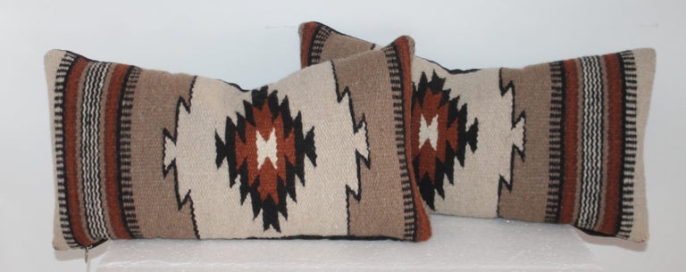 Collection of Three Mexican Indian Weaving Kidney Pillows In Good Condition In Los Angeles, CA