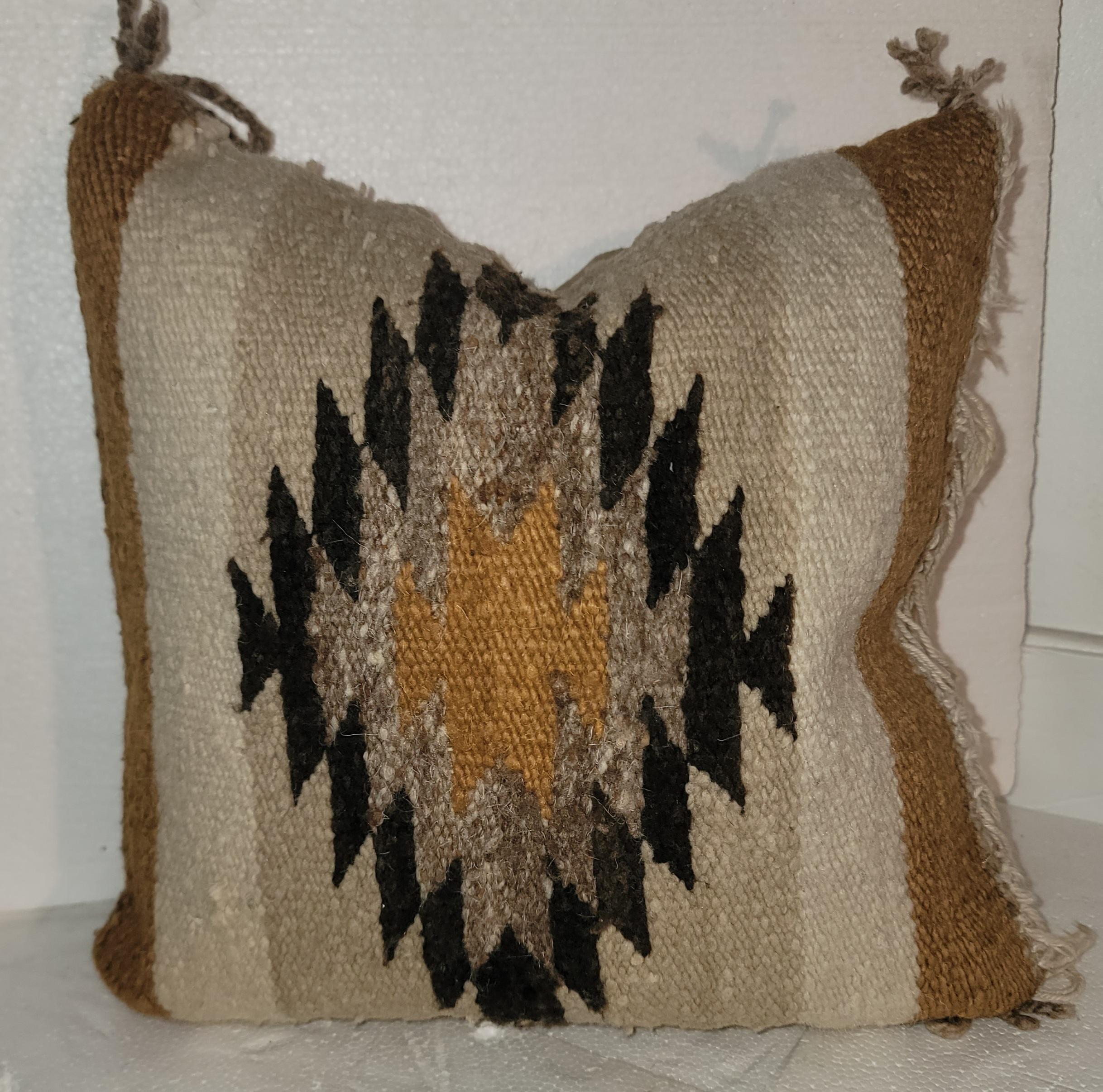 Adirondack Collection of Three Mini Navajo Indian Weaving Pillows For Sale