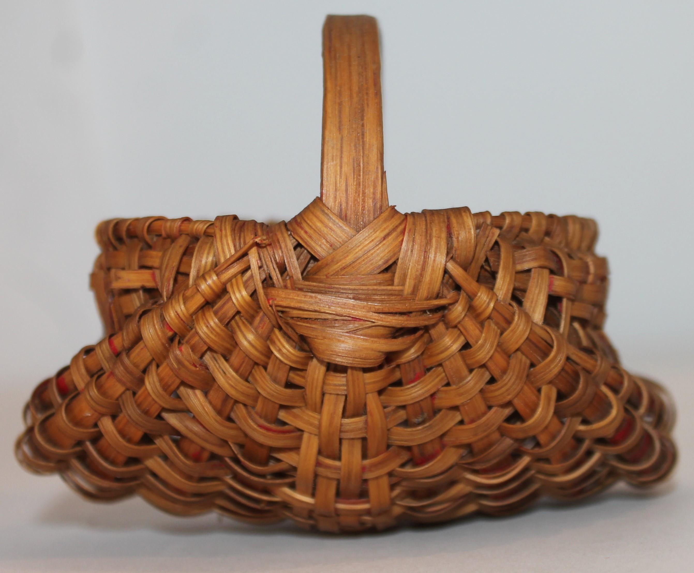 Collection of Three Miniature 19th C Hiney Baskets For Sale 1